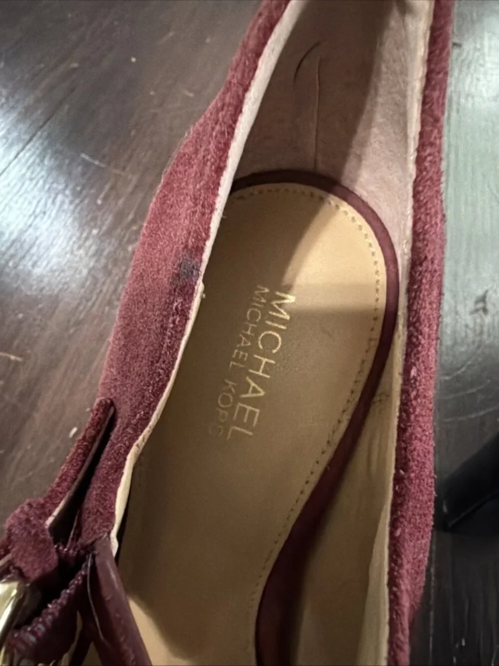 Michael Kors suede platform High Heel Size 7 Burgundy